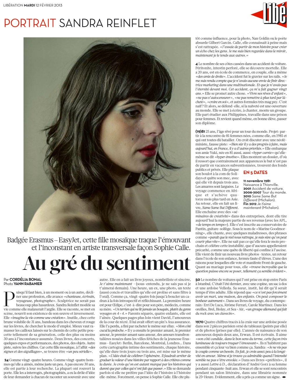 Portrait Libération, février 2013
